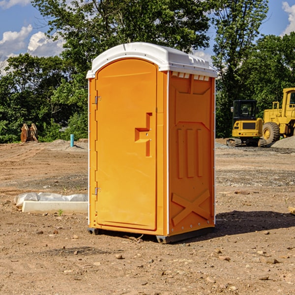 how often are the porta potties cleaned and serviced during a rental period in Cisne